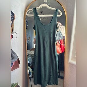 Ribbed Fitted Criss Cross Back Dress